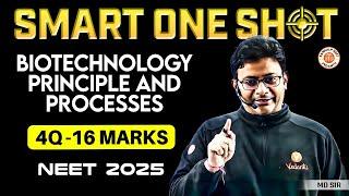 BIOTECHNOLOGY PRINCIPLES AND PROCESSES CLASS 12 SMART ONE SHOT | NEET 2025 REVISION | BY MD SIR