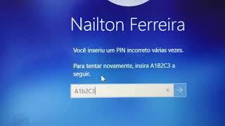 Frase de desafio A1B2C3 do Windows 10 no computador / notebook.