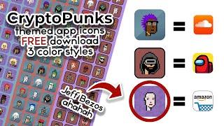 FREE CryptoPunks NFT app icons set (3 color styles)