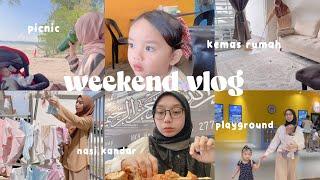 weekend vlog | kemas rumah, picnic, nasi kandar, playground!