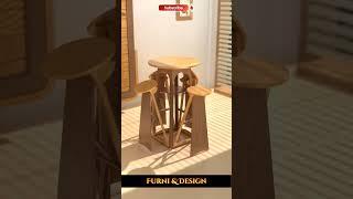 Multifunctional Table & Stool Combo | Smart Space-Saving Furniture Design! #furniture