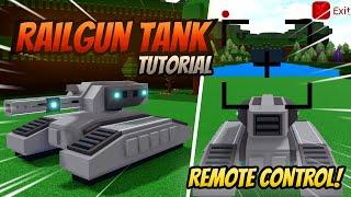 Remote Control Railgun Tank!! Tutorial - Build a Boat For Treasure