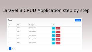 laravel 8 CRUD application step by step