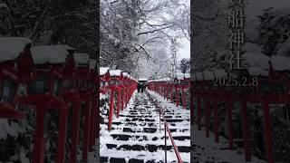 2025.2.8 京都下雪了️急忙從東京衝去 #貴船神社 #雪景 #京都 #京都旅行
