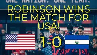 USA 1-0 El Salvador | ROBINSON SCORES GAME WINNER | World Cup 2022 Qualifiers Match Review