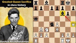 Greatest Queen Sacrifice in chess history | Nezhmetdinov vs Chernikov 1962