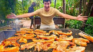 Cambodian Street Food  Fermented Fish "Pizza" (ប្រហុកភីហ្សា) + Siem Reap's Food Village!