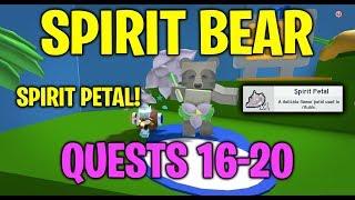 Spirit Bear Quests 16-20 - Second Spirit Petal! - Bee Swarm Simulator