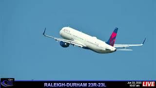 LIVE PLANE SPOTTING FROM: RDU RALEIGH DURHAM INT (6/22/25)
