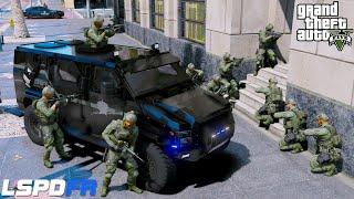 New Sheriff SWAT Truck Rescuing Bank Heist Hostages In GTA 5