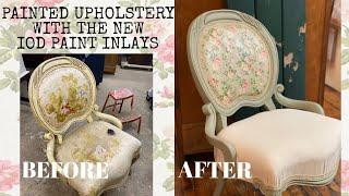 Before and After Painted Upholstery and IOD Paint Inlays!