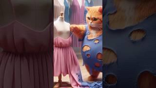 Poor Dad's gift to kitty #cat #kitten #aiimages #aiart #youtubeshorts #shortsfeed #kids