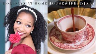 Holiday Housewife Diary Day in the life of Black Homemaker Vlog| Christmas Decorating, Slow Living