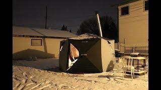 Hot Tent Winter Camping in -33 Degrees