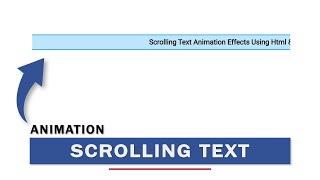 Scrolling Text in HTML, CSS and JavaScript | Scrolling Text