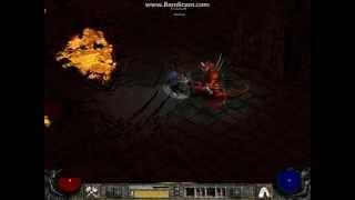 Diablo 2 - Normal Mode Diablo Boss Fight (Solo Barbarian)