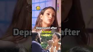 Tripti dimri on being depressed after animal movie  #shortsindia #viral #shorts