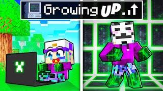 Growing UP as a HACKER in Minecraft!