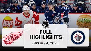 NHL Highlights | Red Wings vs. Jets - January 04, 2025