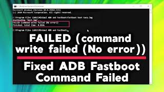 Fixed: FAILED (command write failed (No error)) on Mi A2 | ADB Fastboot Command Failed