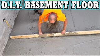 How I poured my Concrete Basement Floor D.I.Y.