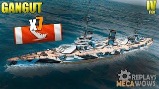 Gangut 7 Kills & 180k Damage | World of Warships Gameplay 4k