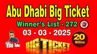 Big Ticket Live Draw! I Series 272 Grand Prize AED 20 Million & Series 16 I Dream Car Winners List