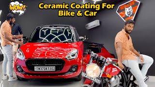 இத பண்ணுங்க  இனி CAR & BIKE ️ Scratch ஆகாது| Ceramic Coating Vlog | Kovai 360*