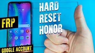 HONOR FRP GOOGLE ACCOUNT HARD RESET / УДАЛЕНИЕ ГУГЛ АККАУНТА