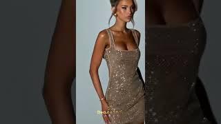 Introducing The Perfect Petra mini dress in gold Sparkle #fashion #model #style #outfit #shorts