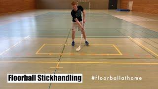 Floorball Stickhandling mit Marcel