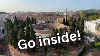 Inside and up the Mausoleum of Augustus