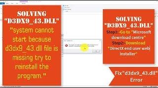 Fix d3dx9 43 dll Error