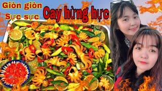 Ẩm Thực Huỳnh Như Vlogs Ăn Bạch Tuộc Sốt Ớt Siêu Cay Dưa Leo Giòn Rụm Ngọt Ngay AI Cũng Thèm