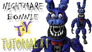 Как слепить Кошмарного Бонни ФНАФ 4 из пластилина Туториал 1 Nightmare Bonnie Tutorial 1