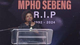 Vele Manenje pays tribute to her best friend Mpho Sebeng. #RIPMphoSebeng