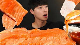 연어 한입 먹방 모음집 땅규 통연어 먹방 SALMON MUKBANG サーモン лосось ASMR EATING SOUNDS