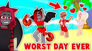 The WORST DAY EVER At The BEACH In Adopt Me! (Roblox)