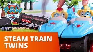 PAW Patrol - Steam Train Twins! - Mighty Twins Toy Pretend Play Rescue For Kids