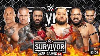 Roman Reigns_Randy Orton_The Rock vs Solo Sikao_Jacob Fatu_Tama Tonga survivor War Games 18 Nov 2024