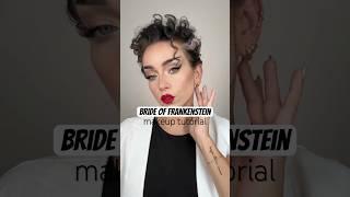 Bride Of Frankenstein Makeup Tutorial #costume #halloweencostume #makeupartist #costumeideas #makeup