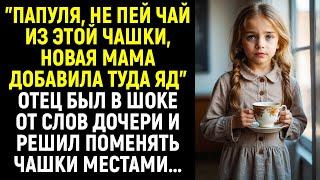 "Папуля, не пей чай из этой чашки, новая мама добавила туда яд". Отец БЫЛ В ШОКЕ от слов дочери...