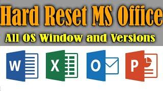 Restore default setting Microsoft Office Word and Excel | Hard reset Microsoft Office