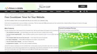 Embedding a free Countdown Timer Into Your Website