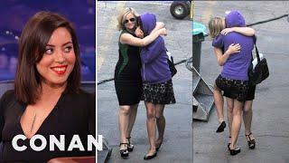 Aubrey Plaza & Amy Poehler's Makeout Session | CONAN on TBS