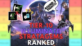 ALL STRATAGEMS RANKED VS ILLUMINATE! TIER 10 + 1900h OF EXPERIENCE! | Helldivers 2