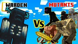 Warden Vs Mutants! Minecraft Mobs Fight!