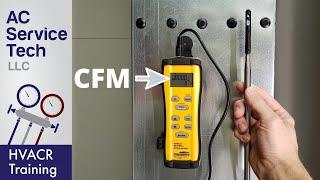 Airflow CFM Measured with a Hot Wire Anemometer!