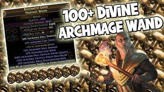 HOW TO CRAFT A 100+ DIVINE ARCHMAGE WAND | POE 3.25 SETTLERS OF KALGUUR