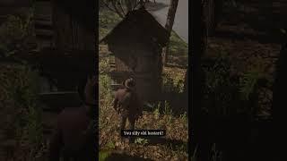 peep is bad #rdr2 #gaming #cowboy #western #peep #home  #badguy #woman #scream #shorts